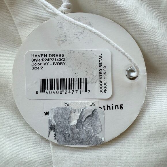 NWT STAUD Haven Cotton Chino Halter Neck Button Front Mini Dress in Ivory Size 2 - Picture 9 of 16